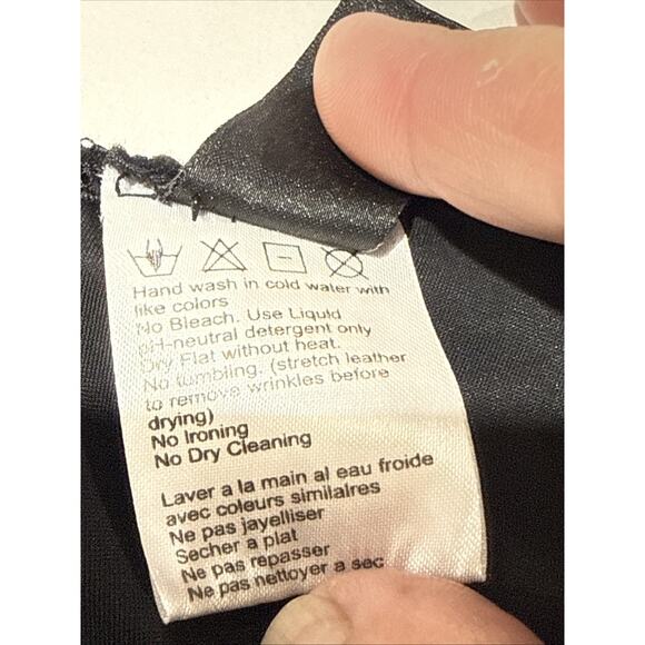 Harley-Davidson Suede Corset Tank Top Star Studs Black Stretch Back Sz Small - Picture 5 of 10